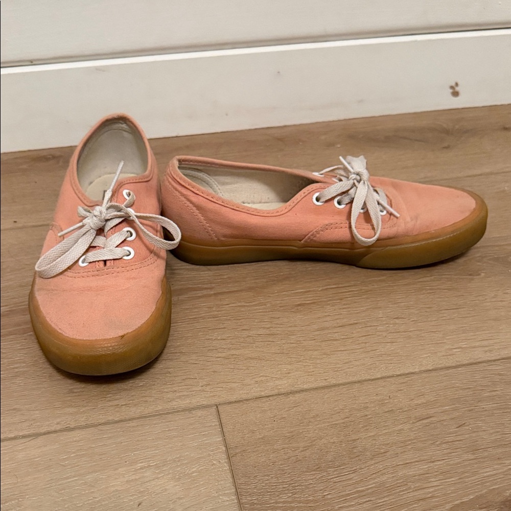 Vans Women's Peach Canvas Sneakers - Picture 6 of 9